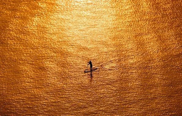 New Zealand, Bay of Plenty, Stand up paddleboarder, Ohope