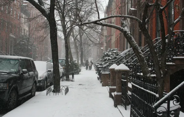 Картинка city, город, USA, NYC, winter, New_York