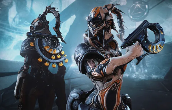 Оружие, броня, воины, Warframe