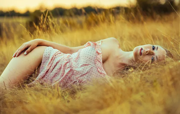 Girl, Legs, Body, Beauty, Yellow, View, Nude, Fashion