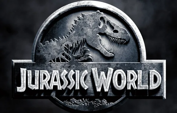 Wall, logo, stone, Jurassic Park