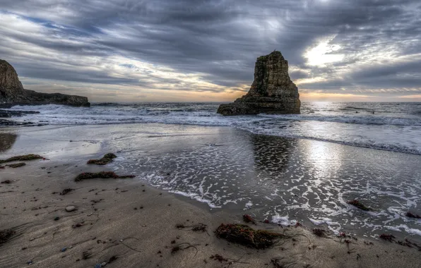 Море, пейзаж, скалы