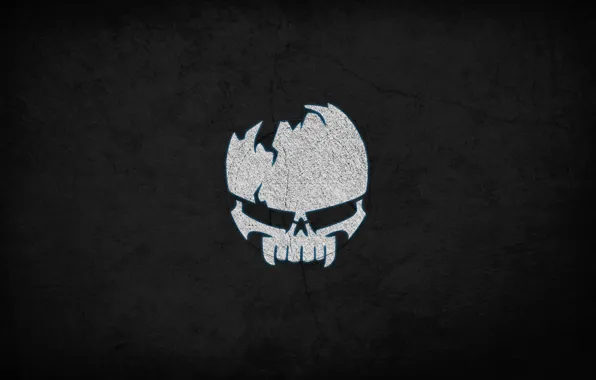 Skull, logo, eyes, symbol, Drawing