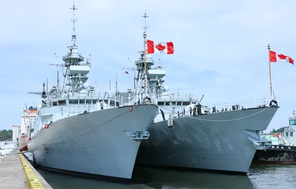 Фрегаты, визит, HMCS Ottava, HMCS Vankouver