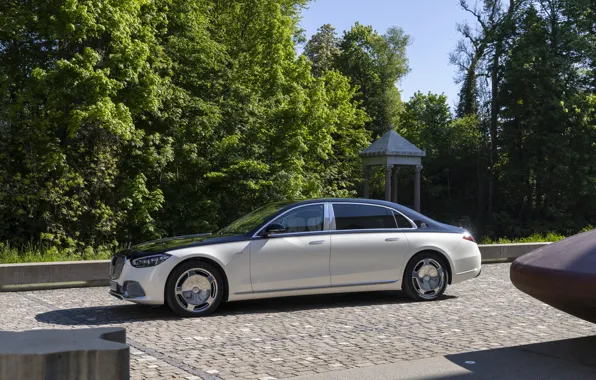 Картинка Mercedes-Benz, Mercedes, Maybach, S-Class, side view, Mercedes-Maybach S 680