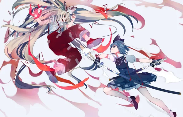 Оружие, девушки, Touhou, Тохо, Тоухоу, аниме игра