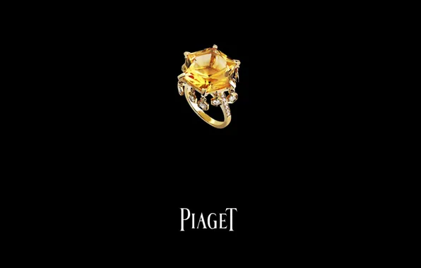Золото, камень, кольцо, украшение, PIAGET, цитрин