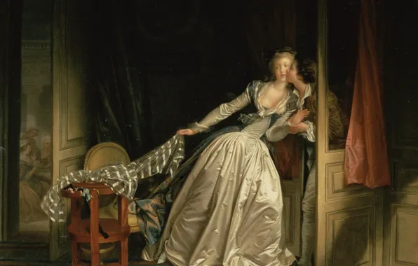 Картинка комната, поцелуй, Fragonard