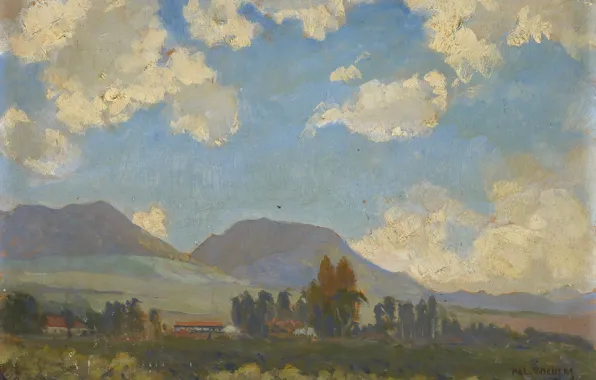 Масло, картина, 1937, Hal Wichers, Хэл Вичерс, Чайное Предприятие Kertamanah на Западной Яве