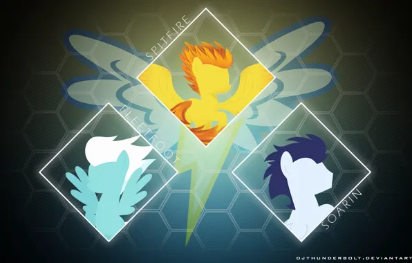 Spitfire, mlp, mylittlepony, wonderbolts, soarin, fleetfoot.