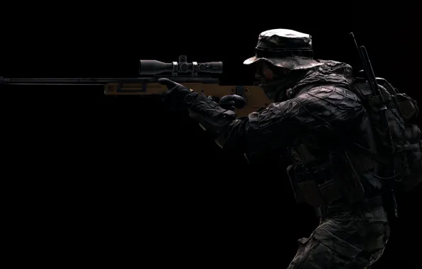 Картинка оружие, фон, солдат, винтовка, экипировка, снайперская, Battlefield 4