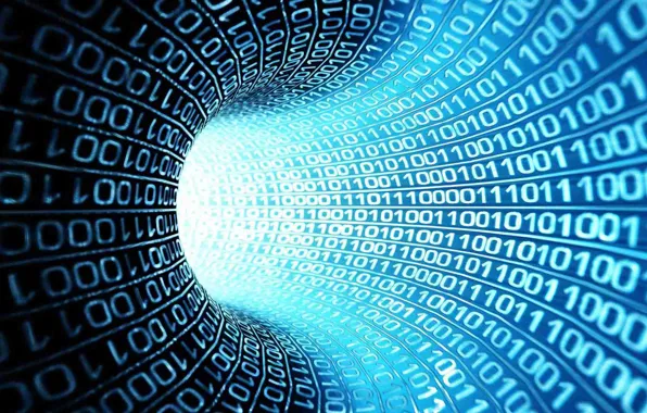 Информация, данные, портал, цифры, матрица, тунель, высокие технологии, цифровизация