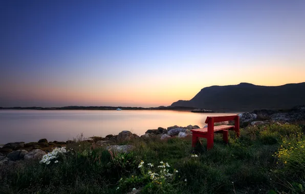 Картинка релакс, спокойствие, скамья, умиротворение, Гренландия