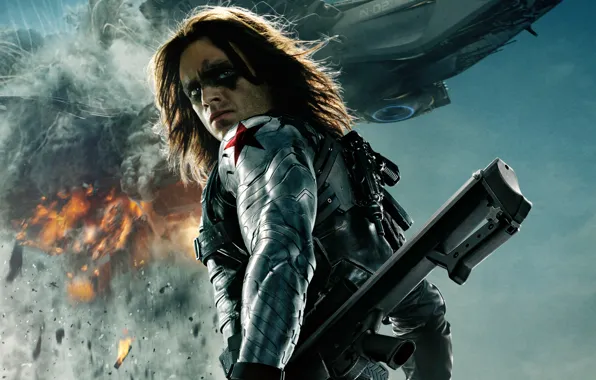 Картинка Marvel, Soldier, 2014, Captain America The Winter Soldier, Sebastian Stan