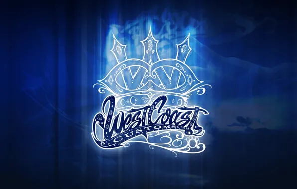 Фон, надпись, тюнинг, логотип, эмблема, tuning, Вест Кост Кастомс, West Coast Customs