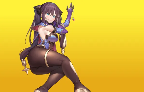 Kawaii, girl, sexy, gold, ass, boobs, yellow, anime