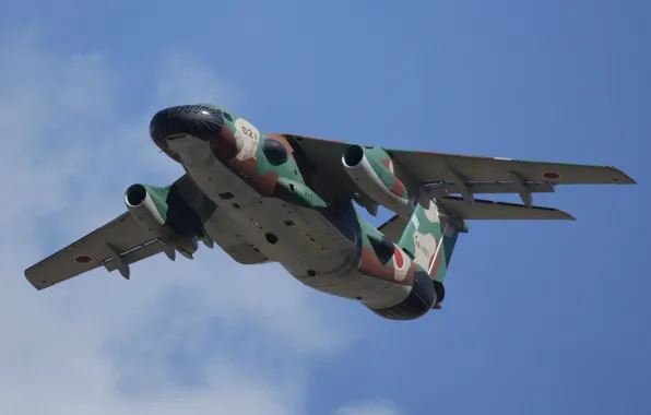 Самолёт, Kawasaki, ВВС, военно-транспортный, двухмоторный, Японии, C-1