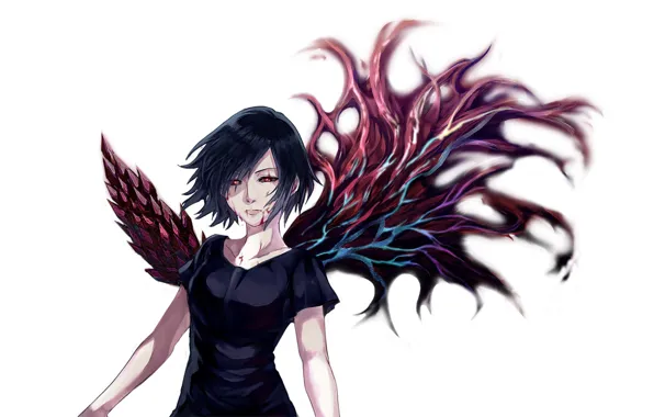 Девушка, фон, гуль, Tokyo Ghoul, Токийский гуль, Тока