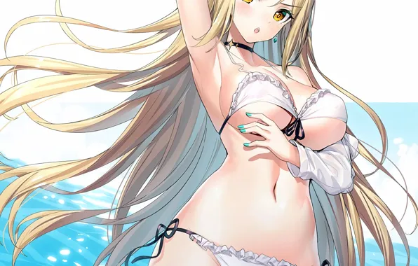 Girl, sexy, long hair, boobs, anime, beautiful, pretty, erotic