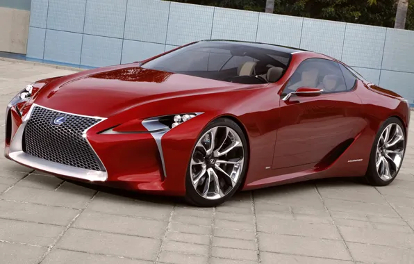 Concept, красный, Lexus, концепт, лексус, LF-LC