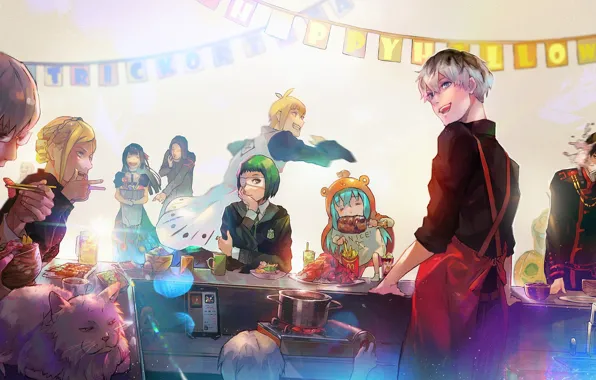 Праздник, аниме, персонажи, Tokyo Ghoul, Токийский гуль