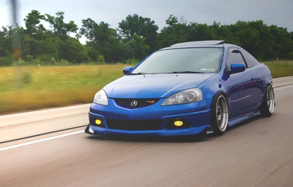 Honda, road, japan, хонда, blue, jdm, tuning, front
