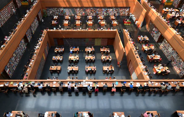 Картинка стол, люди, учеба, Китай, Пекин, Национальная библиотека