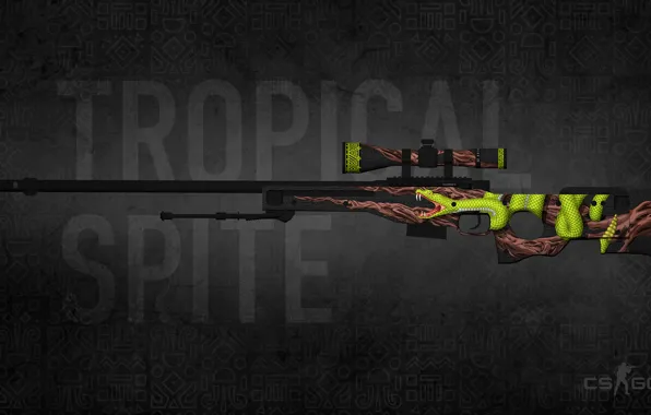 Змея, раскрас, awp, workshop, cs go, custom paint job, tropical spite