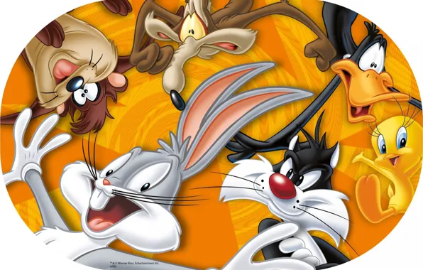 Daffy Duck, Фогхорн Легхорн, Твити, Тасманский дьявол, Даффи Дак, Looney Tunes, Багз Банни, Bugs Bunny