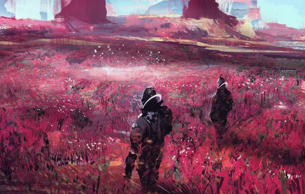 Цвет, Поле, Art, Фантастика, Illustration, Characters, Science Fiction, After Death