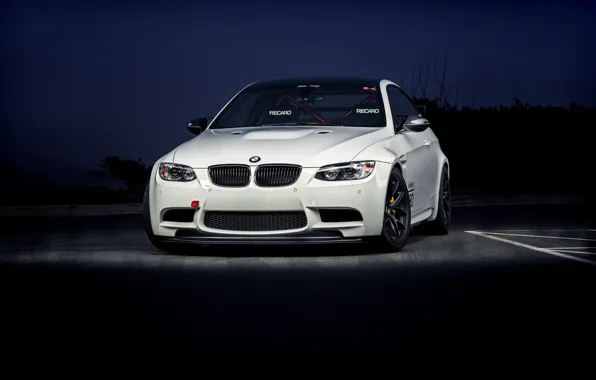 BMW, white, front, E92