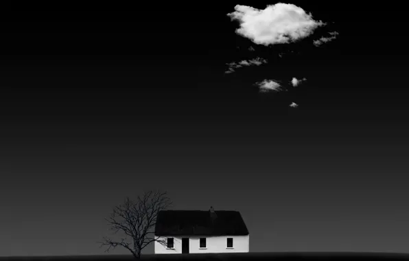 Картинка дом, фон, облако