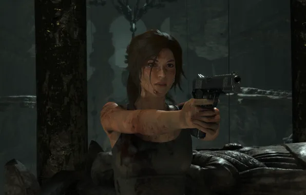 Картинка Пистолет, Лара Крофт, Rise Of The Tomb Raider