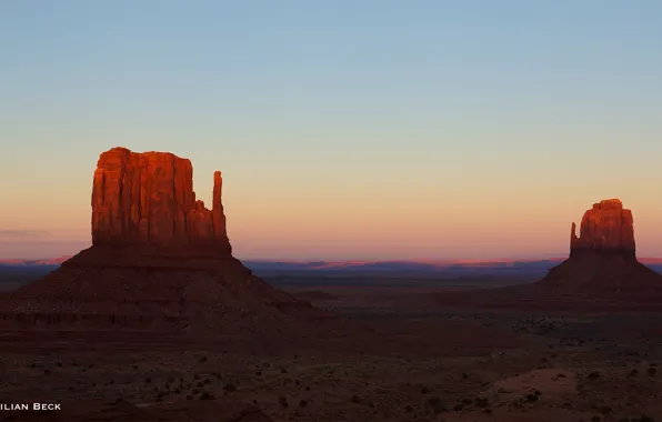 Небо, свет, скалы, вечер, Аризона, США, Долина Монументов