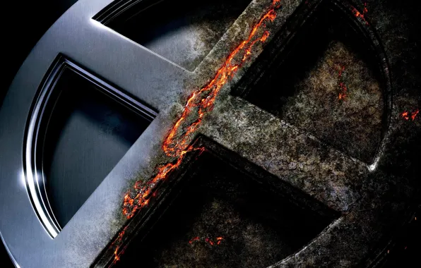 Cinema, wallpaper, fire, flame, logo, X-Men, power, Marvel