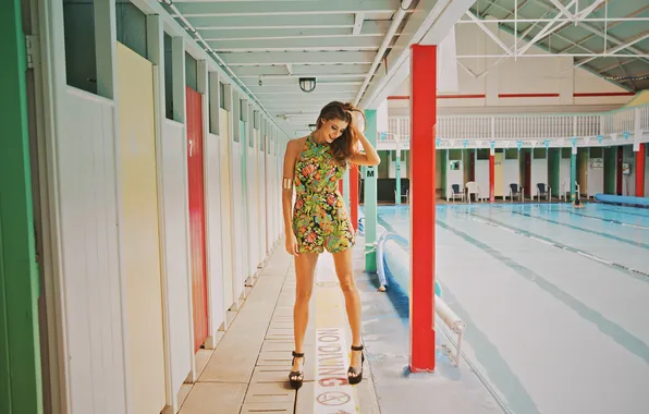 Девушка, поза, улыбка