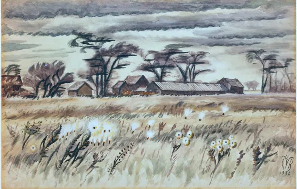 Картинка 1932, Charles Ephraim Burchfield, December Fields