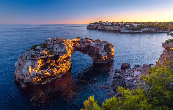 Море, Испания, Spain, Sea, Балеарские острова, Balearic Islands, Эс-Понтас, Es Pontas