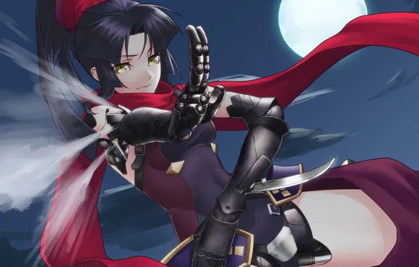 Девушка, аниме, арт, киборг, ассасин, Fate / Grand Order