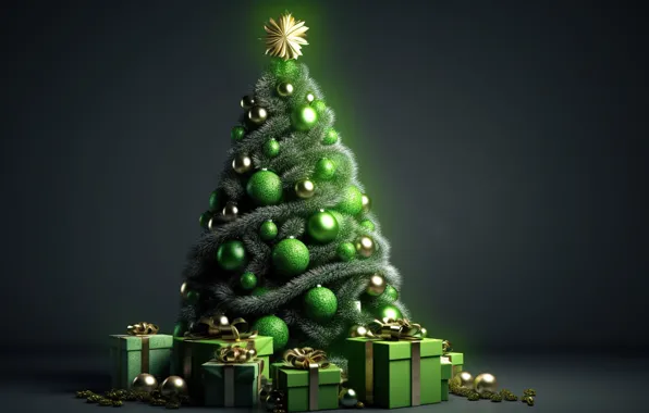 Шары, елка, colorful, Новый Год, Рождество, подарки, new year, happy