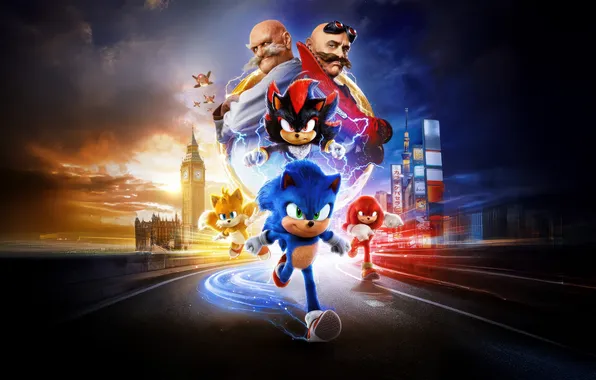 Дорога, город, Соник 3, Sonic 3