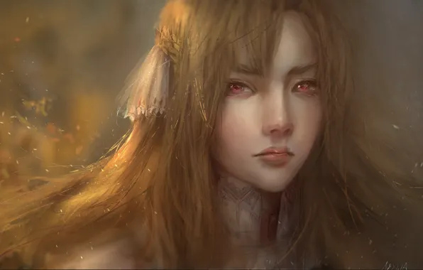 Взгляд, девушка, лицо, портрет, арт, Asuna Yuuki, Асуна Юки, Мастера Меча Онлайн: Алисизация