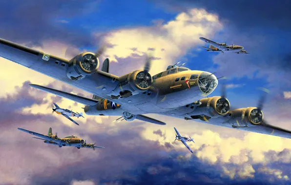 Четырёхмоторный бомбардировщик, Мемфисская красотка, Memphis Belle, B-17F, неофициальное собственное имя, американский цельнометаллический тяжёлый