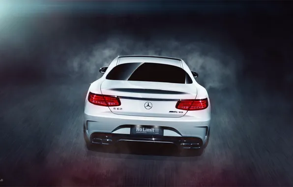 Картинка Mercedes-Benz, Car, AMG, Coupe, White, Rear, S63