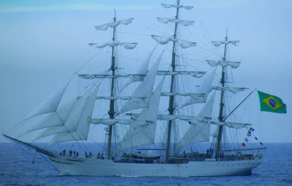 Море, корабль, парусный, учебный