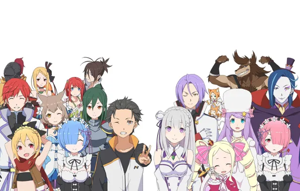 Аниме, арт, персонажи, Re: Zero kara Hajimeru Isekai Seikatsu, С нуля