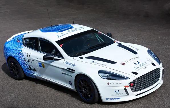 Машина, белый, Aston Martin, Hybrid, передок, Rapide S, Hydrogen
