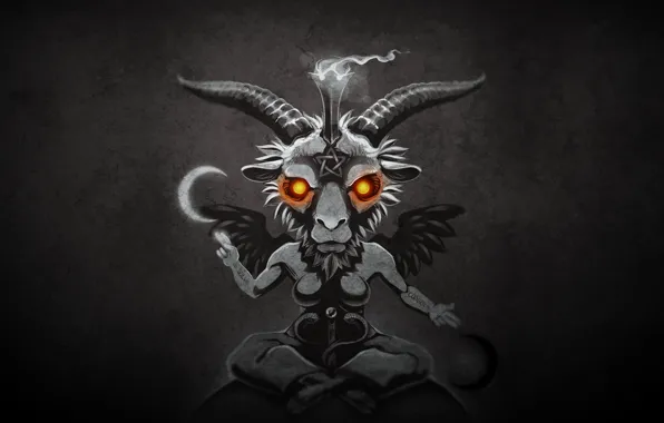Baphometh, Бафомет, Satan, пентаграмма., Solve et Coagula