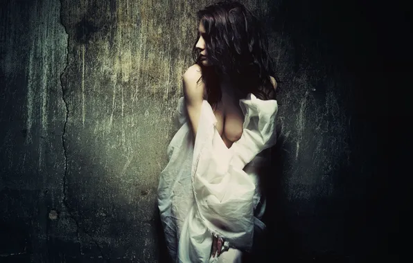 Sexy, Brunette, 1920x1080, Erotic, Cleavage