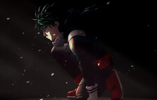 Герой, парень, Boku No Hero Academia, Мидория Изуку, Моя Геройская Академия, Деку